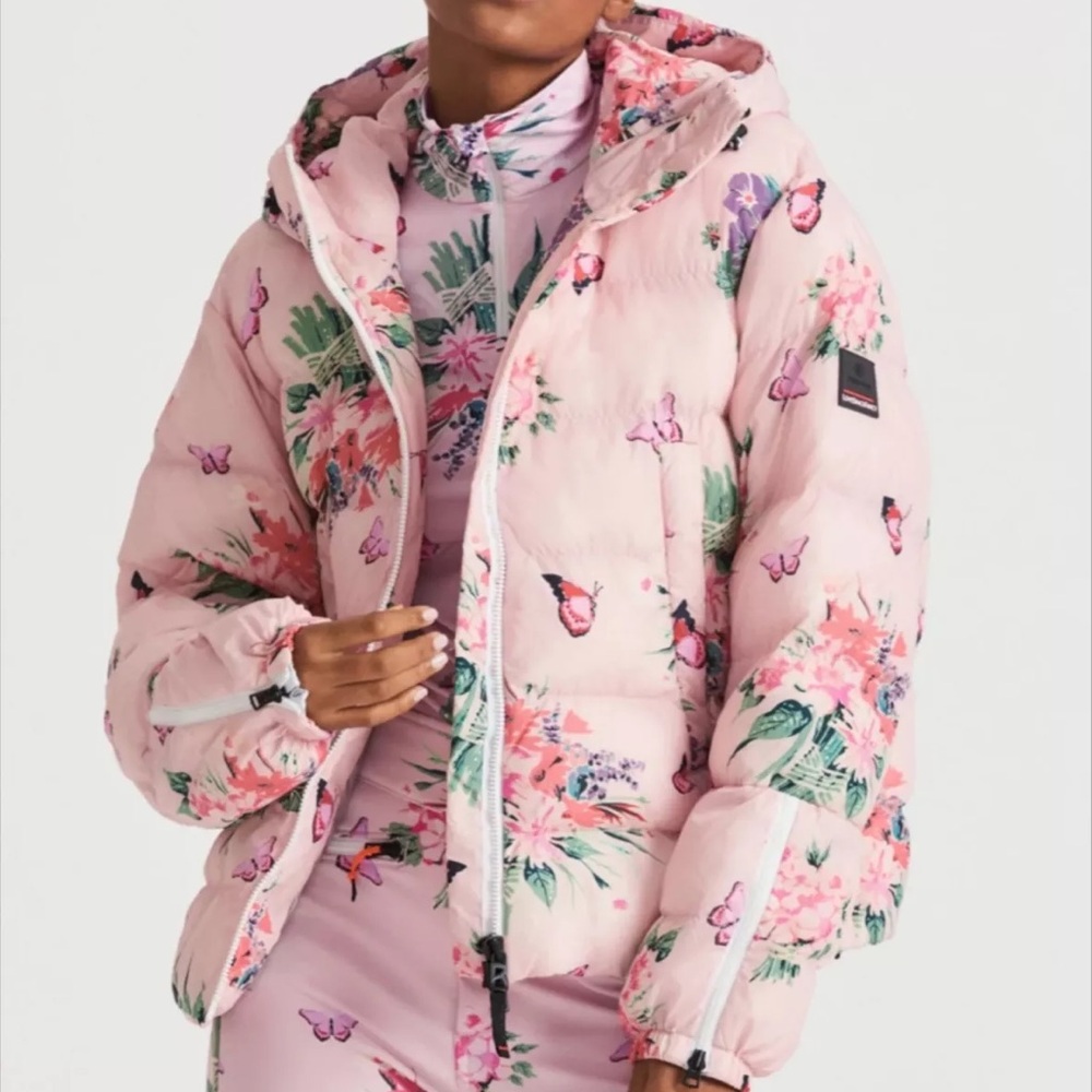 LoveShackFancy x Bogner NWT Raissa Floral Ski Jacket M/8 Butterfly Coat $690